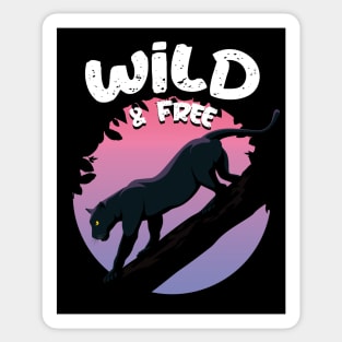 Black Panther - Wild & Free Animal Sticker